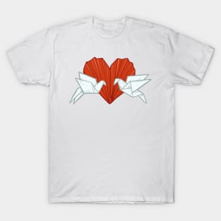 Origami bird couple in love T-Shirt